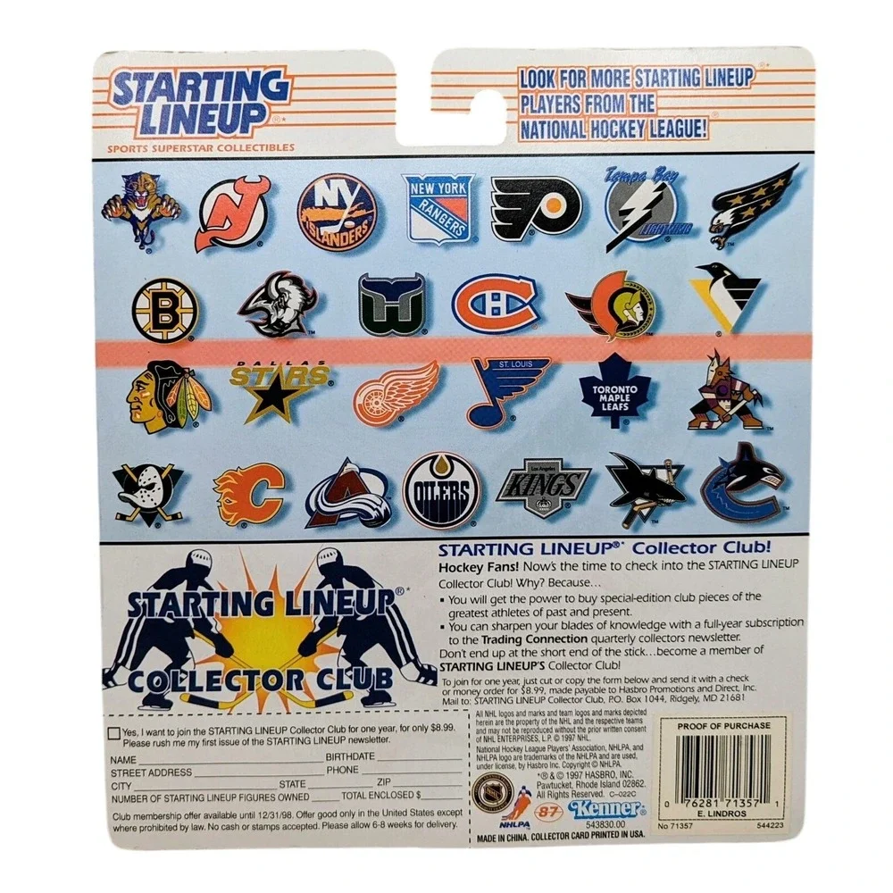 1997 Kenner Starting Lineup Eric Lindros Philadelphia Flyers Hockey Figure